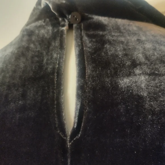 EILEEN FISHER Mock neck Velvet Dress with Pockets size XXS - Picture 5 of 8